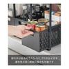Yamazaki Jitsugyo 5219 Under Sink Storage Basket, 2 Tiers, Black, Approx. W16 x D32.5 x H46cm, Tower Sliding Storage Rack with Dividers, Complete