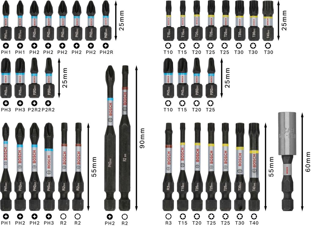BOSCH Professional Screwdriver Bit 44 Pieces Set,