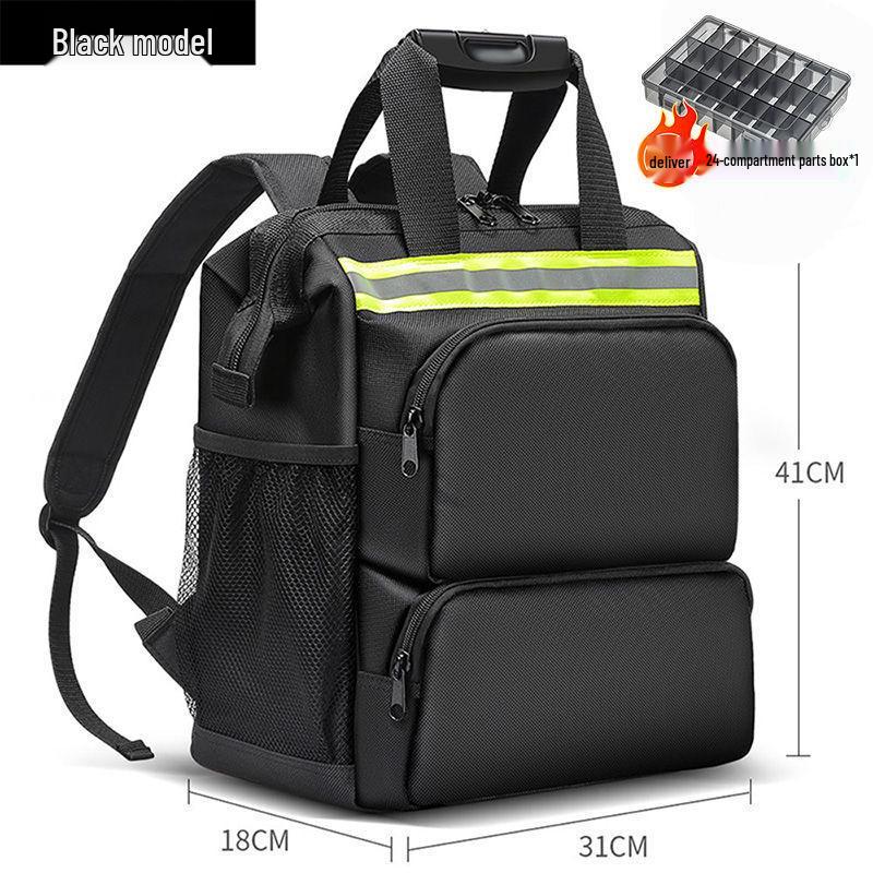 Multifunctional Canvas Tool Backpack for Electricians and Woodworkers