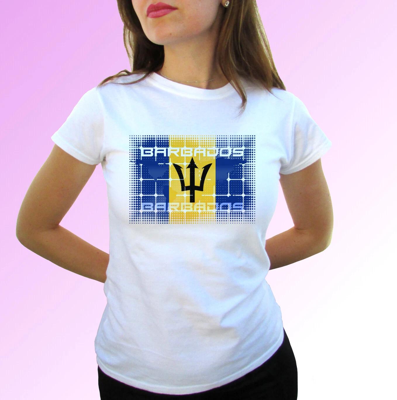 

Barbados flag white kids boys T-Shirt holiday top graphic design s s kids sizes 160