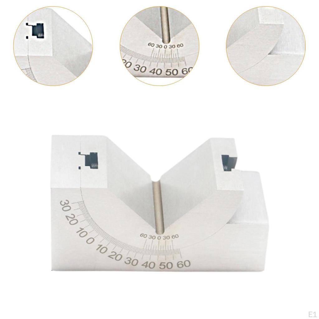 Adjustable Gaug, 0-60 Degree,Easy to Use,Sturdy,Portable Metal Professional Lightweight Angle Block