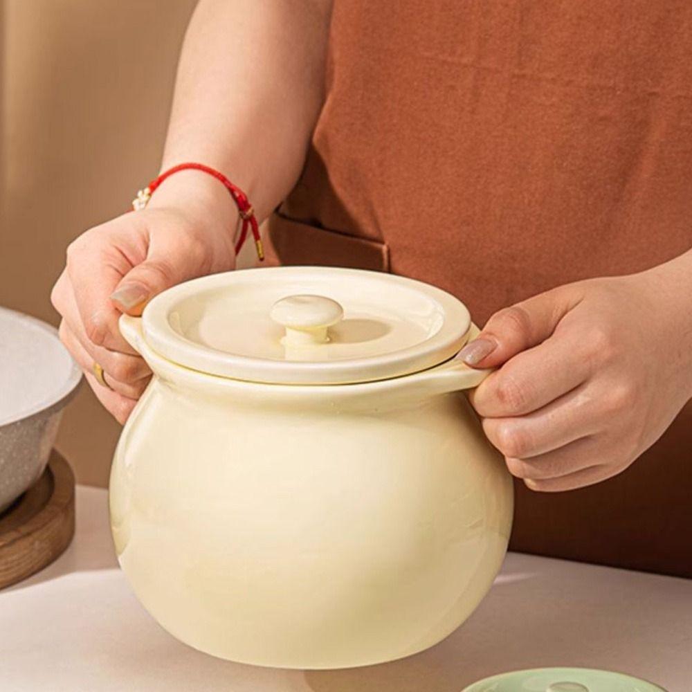 Dustproof Ceramic Lard Jar Large Capacity Condiment Container 3Size Spice Jars Salt/Sugar