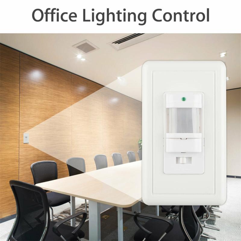 100-240V Auto On/off Motion Sensor Switch Infrared Pir Occupancy Vacancy Wall Lamp With Power