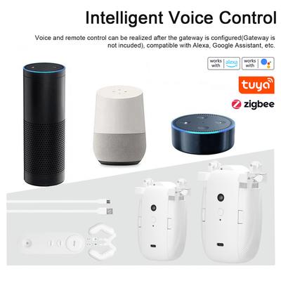 2PC Tuya ZigBee 3 In 1 Intelligent Curtain Motor Electric Curtain Robot Automatic Opener No Wiring