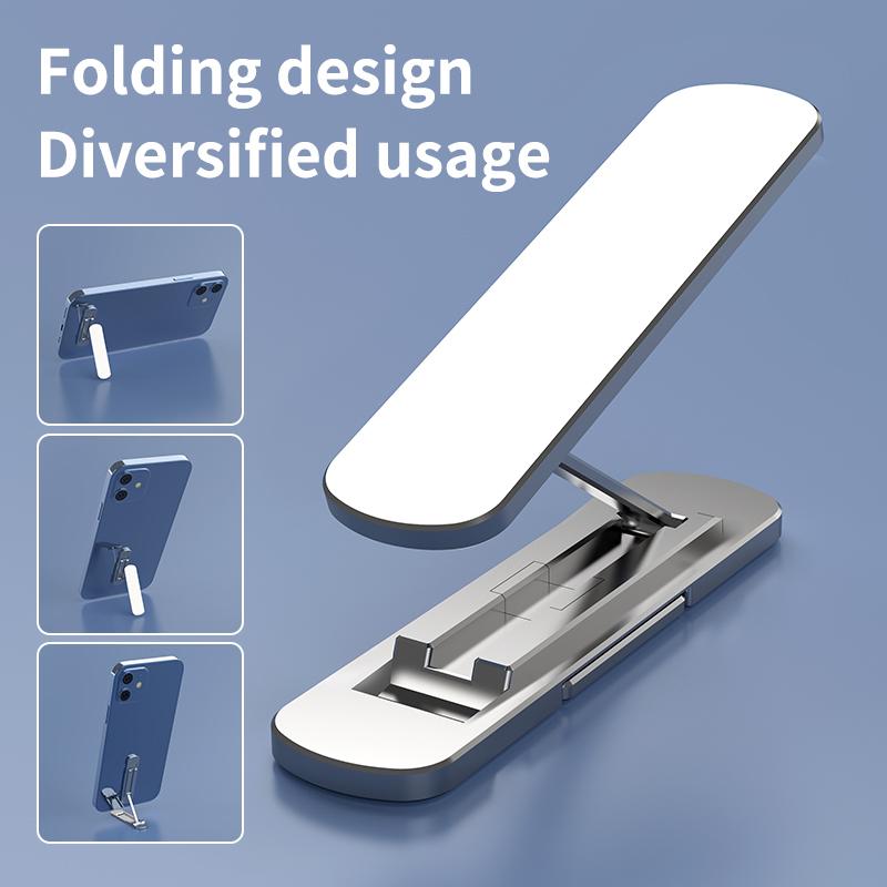 360xc2xb0 Rotating Foldable Aluminum Alloy Mobile Phone Holder Small Portable Stable Phone Stand For