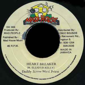 

7inch Record DADDY SCREW MAXI PRIEST DON YUTE Heart Breaker Yuh Own Di Man DK006 Mad House 1994 Jamaica Reggae Ska Dub Used
