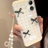 ins plaid bow iPhone16/17promax mobile phone case for Apple Air white background imd15 set 14