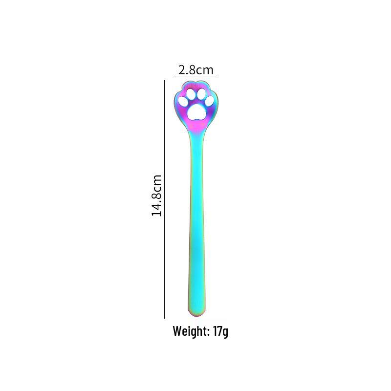 304 Stainless Steel Cat & Dog Paw Coffee Stirring Spoon - Creative Cartoon Gift Spoon