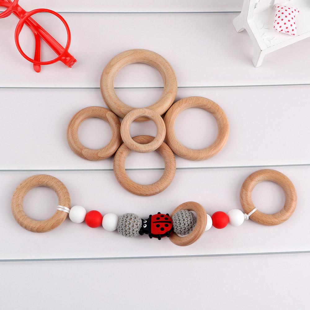 Kovict 3pc/Lot 40/50/55/60/65mm Natural Beech Wooden Ring DIY Crafts For Jewelry Making Home Decoration Handmade Accessories