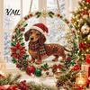 Innovative Holiday Gifts for Relatives Christmas Hanging Diamond Art Ornament, 2D Acrylic Pearl Painting Ornaments Tree Pattern Suncatcher,