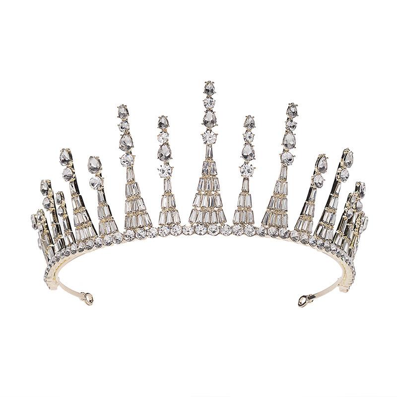 New style crown bridal tiara luxurious and elegant shiny rhinestone crown wedding dress accessories for women