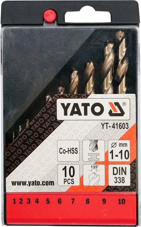 Metal Drill Set Co-Hss 10 Pcs 1-10Mm Yt-41603 Yato