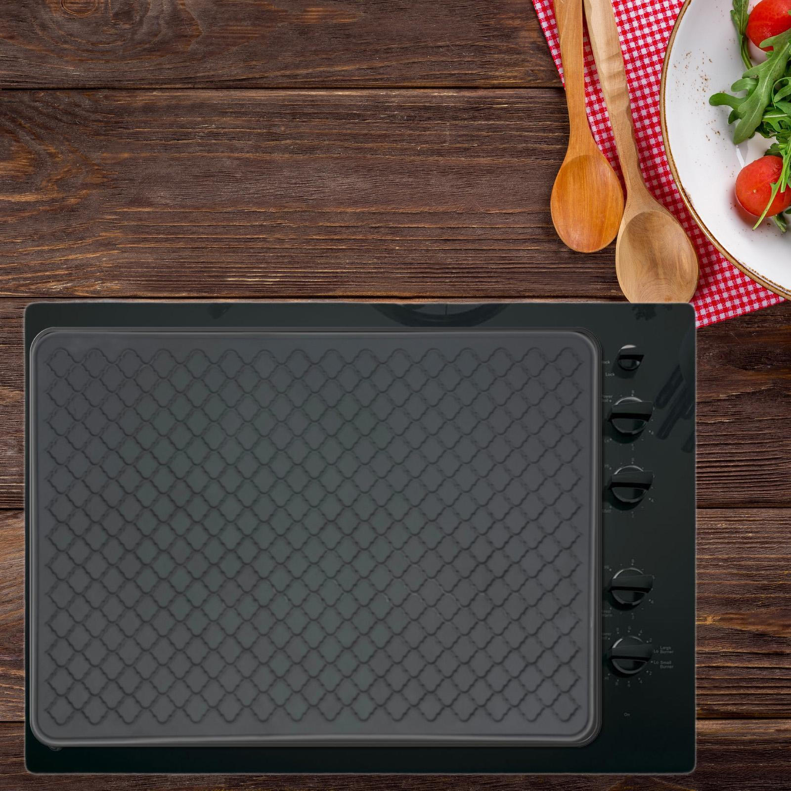 

-Кришка для плити, Кришка для плити для електричних конфорок, Захист скляної варильної поверхні чорний