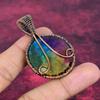 Tree Of Life Rainbow Solar Quartz Druzy Gemstone Pendant Copper Wire Wrap Pendant