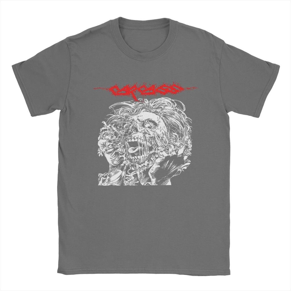 Carcass Men's T Shirts Casual Tee Shirt Short Sleeve O Neck T-Shirt Pure Cotton Big Size Clothes