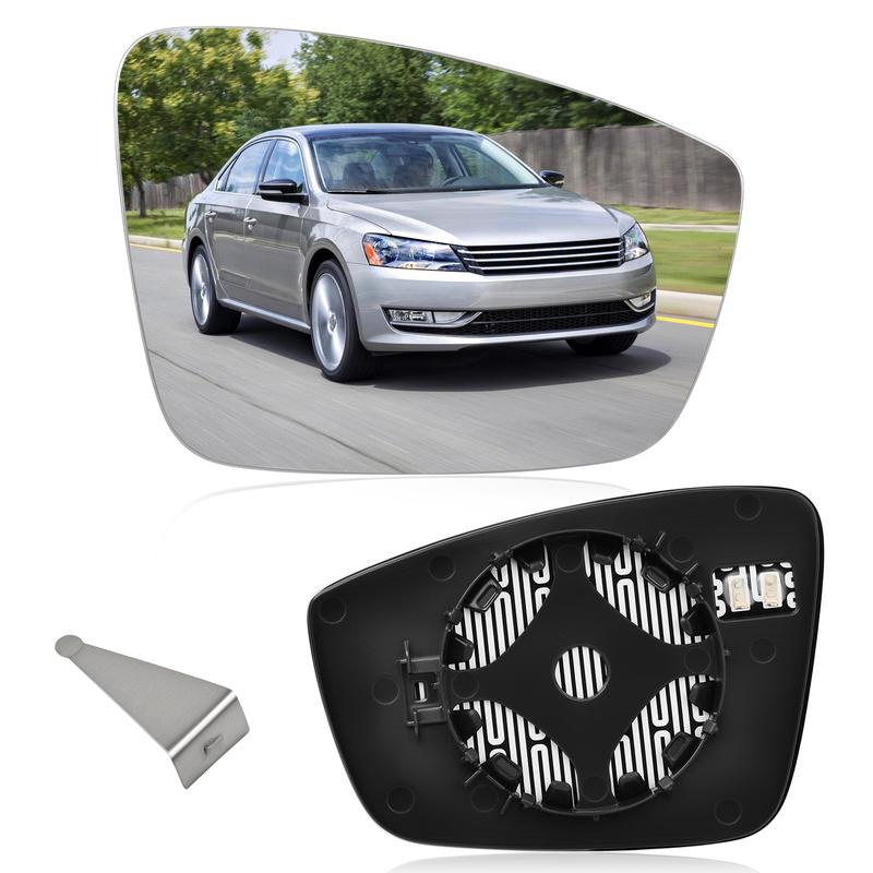Side Heated Wing Mirror Glass Rearview Mirror Lens For Volkswagen Passat Beetle 2012-2015 Jetta 2011-2018 Left Hand Driver