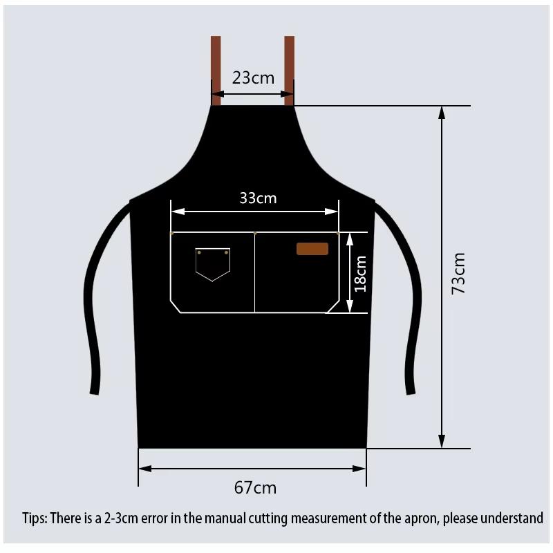 Kitchen Apron Waterproof Cross Adjustable Webbing Restaurant Bar Barbershop Work Apron