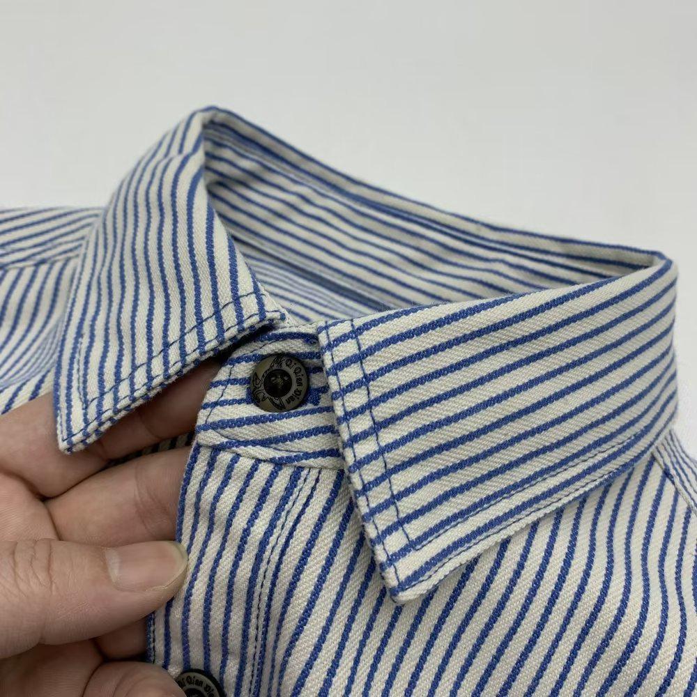 

Рубашка унисекс в ретро-стиле в японском стиле цвета хаки с длинными рукавами 2XL синий