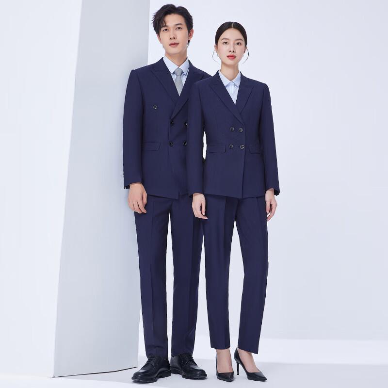 Toluoman Unisex Double-Breasted Business Suit Set