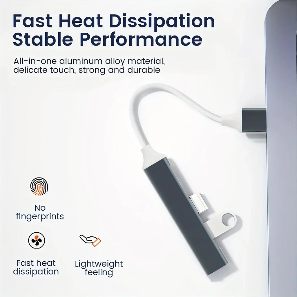 USB C HUB 3.0 Type C Extender 4 Port Splitter Adapter OTG Docking Station For Phone Macbook Pro 13 15 Air PC Laptop Computer Hub