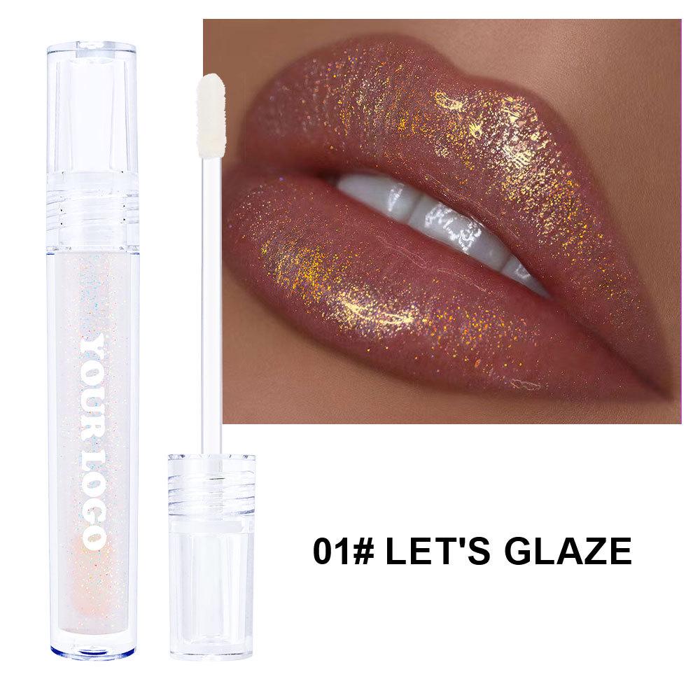Border-Free Clear Mirror Lip Gloss/Lip Jelly - Non-Stick, Long-Lasting, Plumping Gloss.