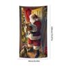 Christmas Front Door Cover Reusable Festive Backdrop Santa Door Cover Christmas Flag For Home Decor Backdrop Outdoor Wall Garage