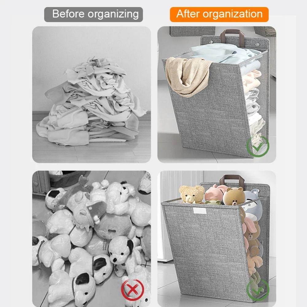 Punch Free Sundries Storage Bag Wall-mounted Clothes Storage Container  Household