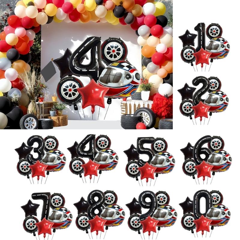High Quality 40 Inch Aluminum Foil Racing Balloon Set with Sturdy Portable Construction Ideal for Indoor Outdoors Party Use
