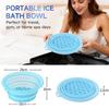 Silicone Face Bowl for Ice with Built-In Icetray Portable Ice Bowl for Face Foldable Face Ice Bath Bowl for Cold Therapy