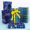 43x300cm Gift Wrapping Paper Blue Plaid Birthday Valentines Day Bouquet Packaging Paper Wedding Baby Shower DIY Decoration Paper