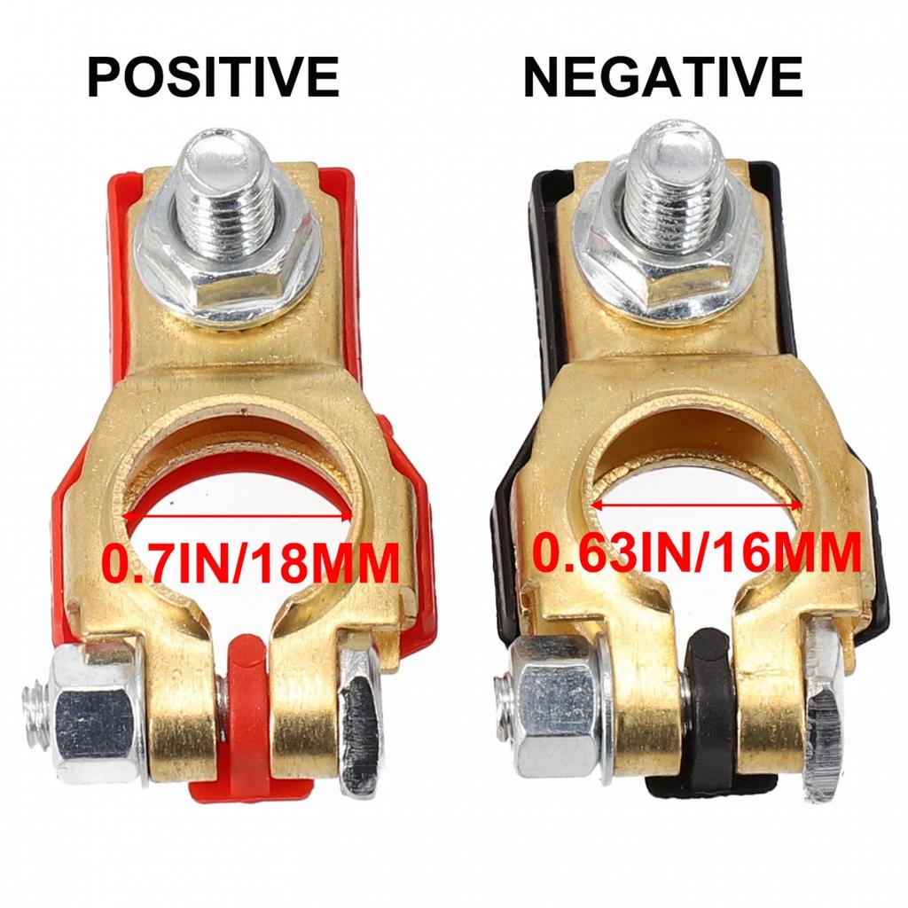 Top Grade Copper Battery Terminal Connector Set for Automotive Batteries (2Pcs)