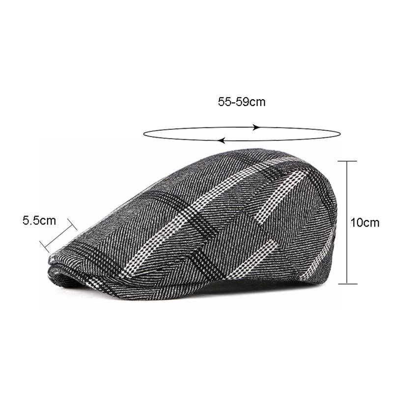Spring Autumn Winter Newsboy Caps for Men Plaid Beret Cap British Retro Flat Cap Gatsby Painters Hat Driver Ivy Hat Hombre Boina