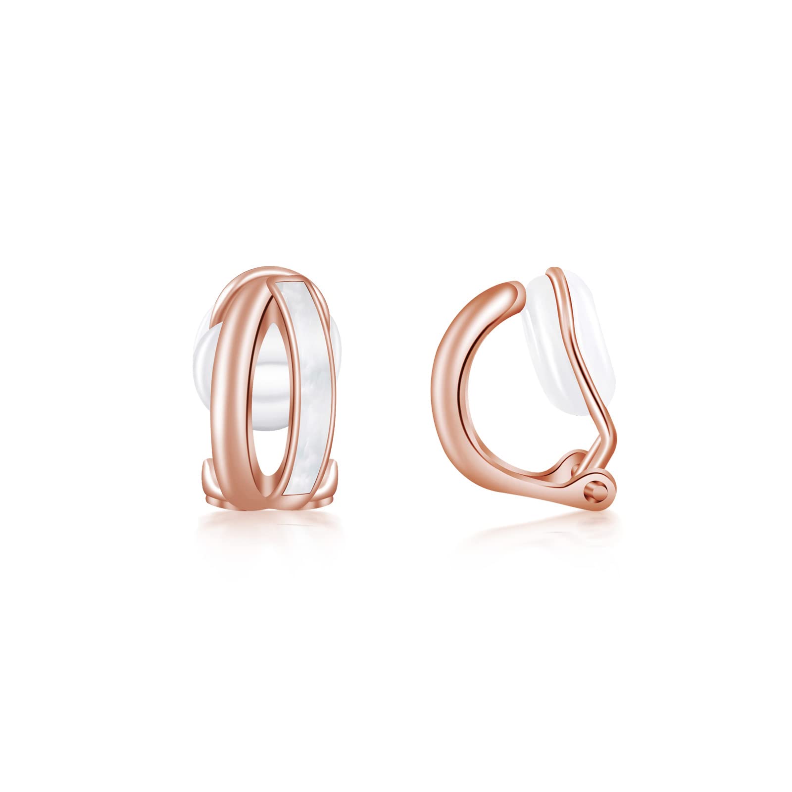 

Free bird Painless Earrings for Popular Pink Gold Seashell Clip 925 Metal Для повсякденного використання Жінки, сережки, срібло, гіпоалергенні, без пірсингу