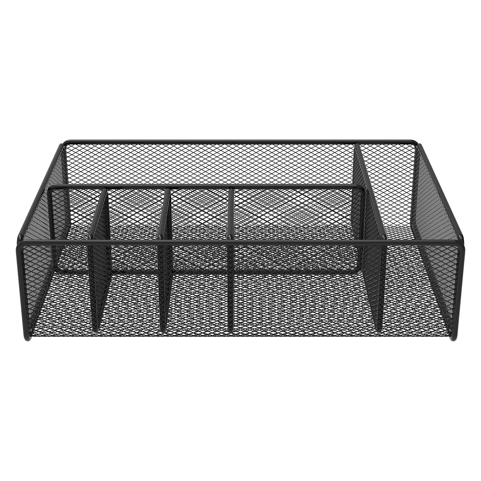 

Metal hollow desktop storage rack with 6 compartments kitchen tools seasoning sauce multi-purpose practical metal storage rack