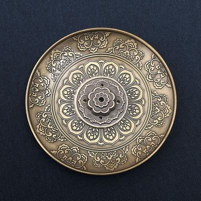 Retro Lotusblumen-Räucherstäbchenhalter Metallhandwerk Spiritueller Meditationsraum Zen-Räuchergefäß Heimdekoration