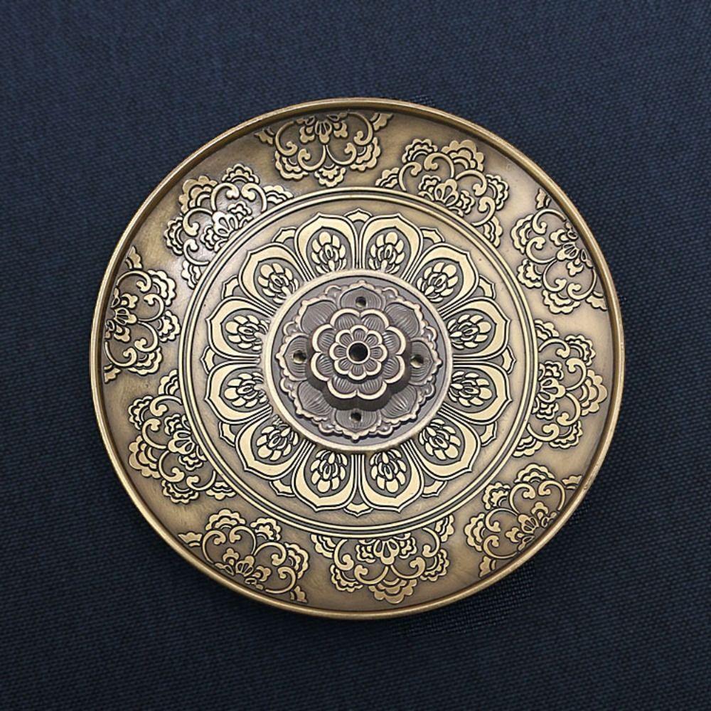 Retro Lotusblumen-Räucherstäbchenhalter Metallhandwerk Spiritueller Meditationsraum Zen-Räuchergefäß Heimdekoration