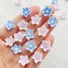 50pcs Resin Mini Colorful Lily Flowers Nail Art Flat Back Rhinestone Bead Scrapbook DIY Manicures Applique Accessories Crafts