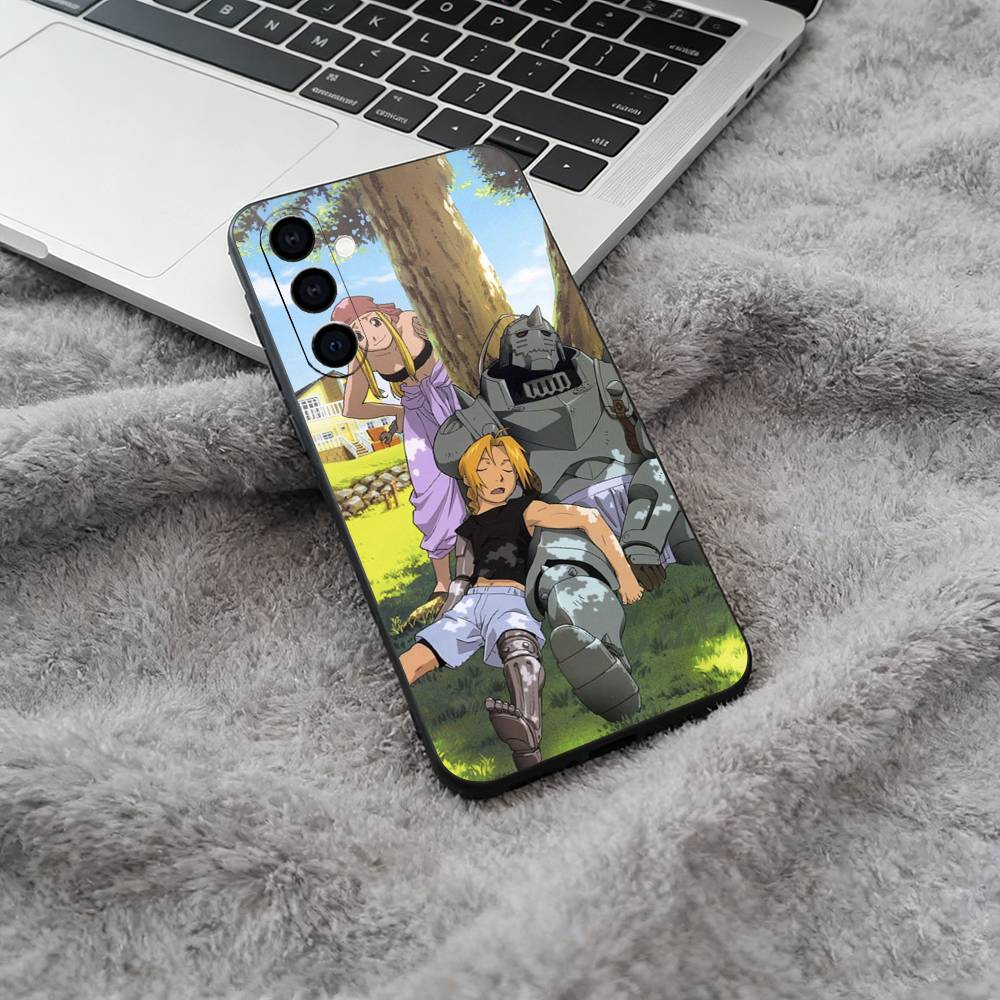 

F-A-Fullmetal -Alchemist Phone Case For Samsung Galaxy A73,A71 A72,A70,A53,A52,A51,Soft Silicone Black Cover Samsung a514g