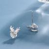 S925 Sterling Silver Forest Deer Stud Earrings - Versatile Elf Antler Design