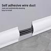 1pc 3meters/118.11in PVC Wire Safety Strip, Self-Adhesive, Resilient Wall & Floor Cable Cover Protector