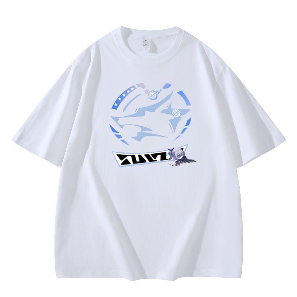 New Anime Honkai Star Rail Firefly Cosplay Printed Short Sleeve TShirt Casual Tee Fashion Vintage Shirts Versatile In Summer