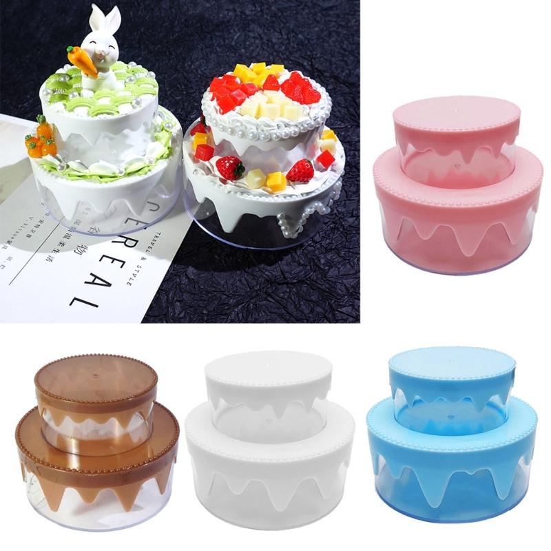 Cute Sundry Organizer Plastic Boxes Sweet Cream Cake Storage Box Plastic DIY Crafts Box Perfect for DIY Enthusiasts