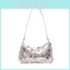 Solid Color Simple Sequin Design Women Casual Shoulder Bag For Daily Use