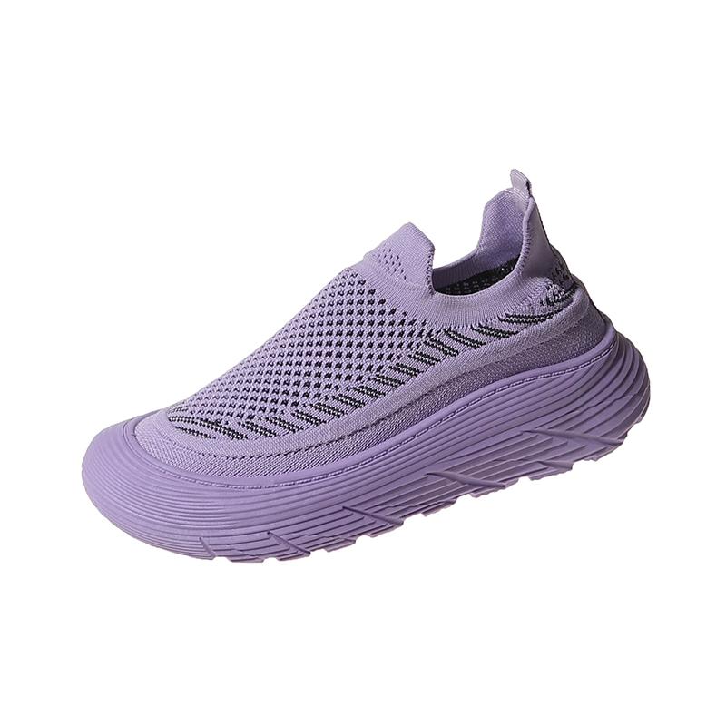 Fashion Mesh Hollow Breathable Women's Flat Shoes 2024 Autumn Trend Outdoor Leisure Comfortable Slip-on Walking Sneakers Zapatilla Mujer
