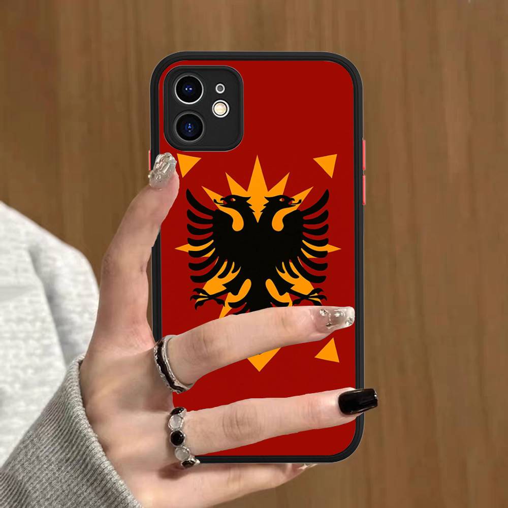Albania Albanians Flag Phone Case For IPhone 16e 16 15 14 13 12 11 Pro Max X XS Max Plus Matte Clear