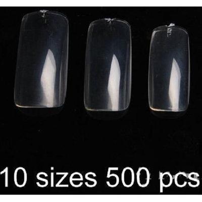 500 Stück vollständige Abdeckung, künstliche Nagelspitzen, Nagel-Styling-Werkzeuge, transparente, klare Tipps, Nagel-Display