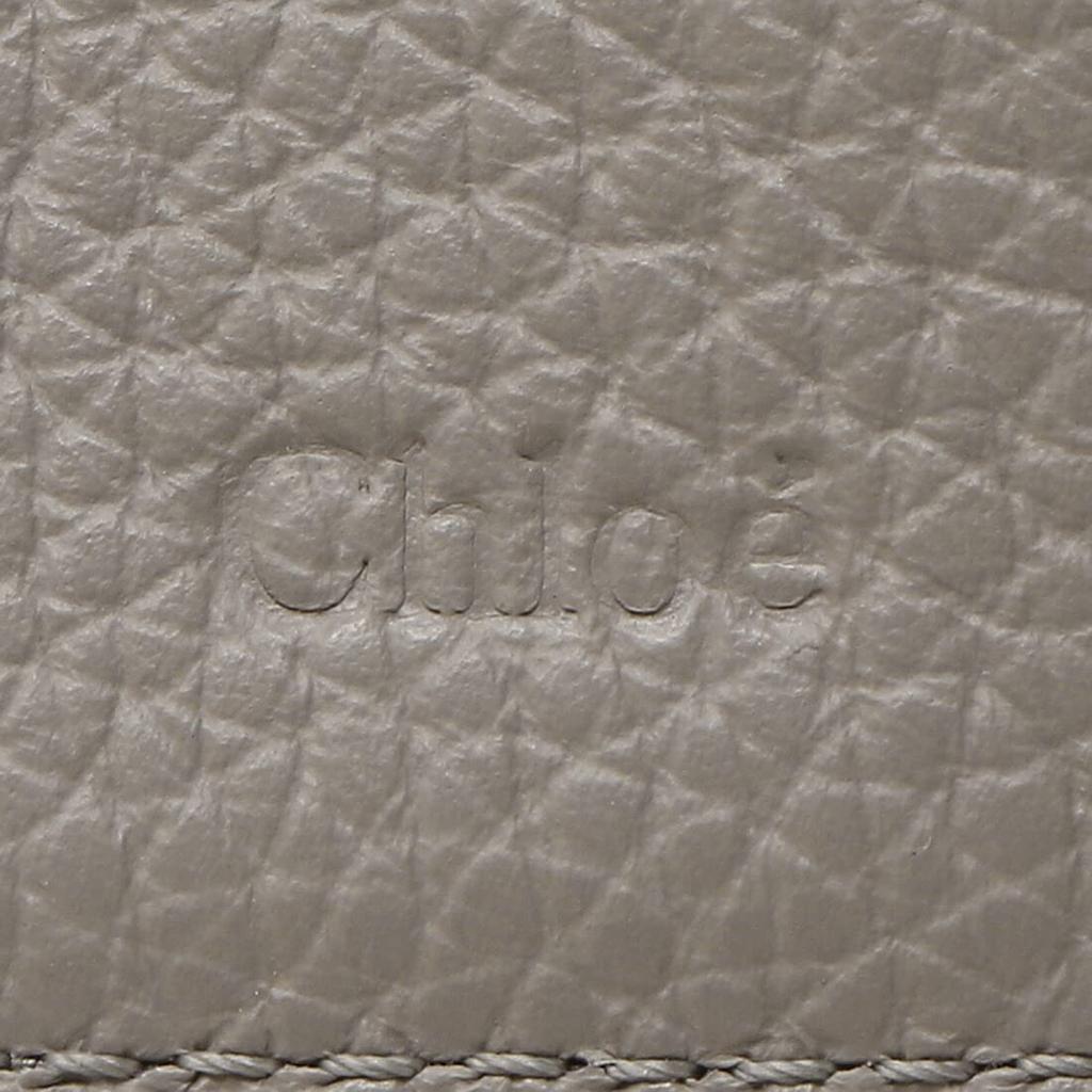 Chloe Alphabet Mini CHC21WP946F57 053 Tri-fold Wallet, Gray, Women's, [Used]