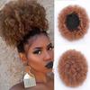 MISSQUEEN Synthetic Afro Puff Curly Chignon Hair Accessory with Clips In for Girl and Women Elastic Afro Hair Bun Hair Extension