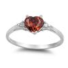 Romantic Pink Heart Shaped Ring For Female Cubic Zirconia Bridal Wedding Party  With Minimalist Fashion Jewelry Accessories