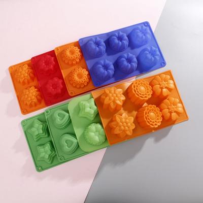 Stampo per budino al cioccolato fai da te con 6 decorazioni in silicone per gelato. Stampo per ghiaccio.